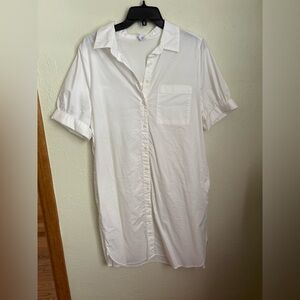Old Navy White Casual Button Down dress